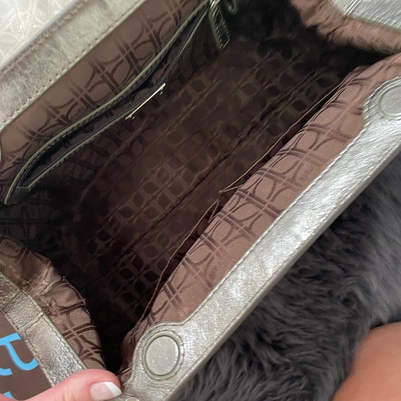 Rafe Designer, Super Rare Vintage Crocodile Silver Purse. Never Used. NWT. - Picture 4 of 12